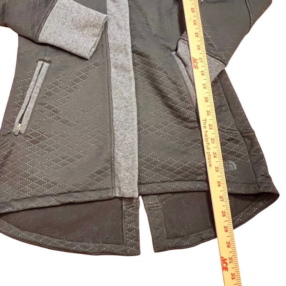 THE NORTH FACE Ws ReCOVER UP Fleece Hooded Jacket Coat BLack Gray Womens Size XS - Picture 3 of 6
